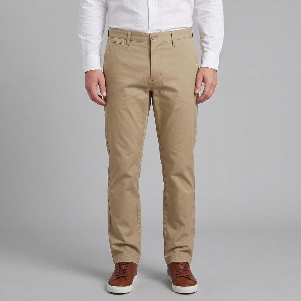 Dockers Classic Fit Khaki Chino Pants Mens 36x29 Tan Cotton Stretch EUC